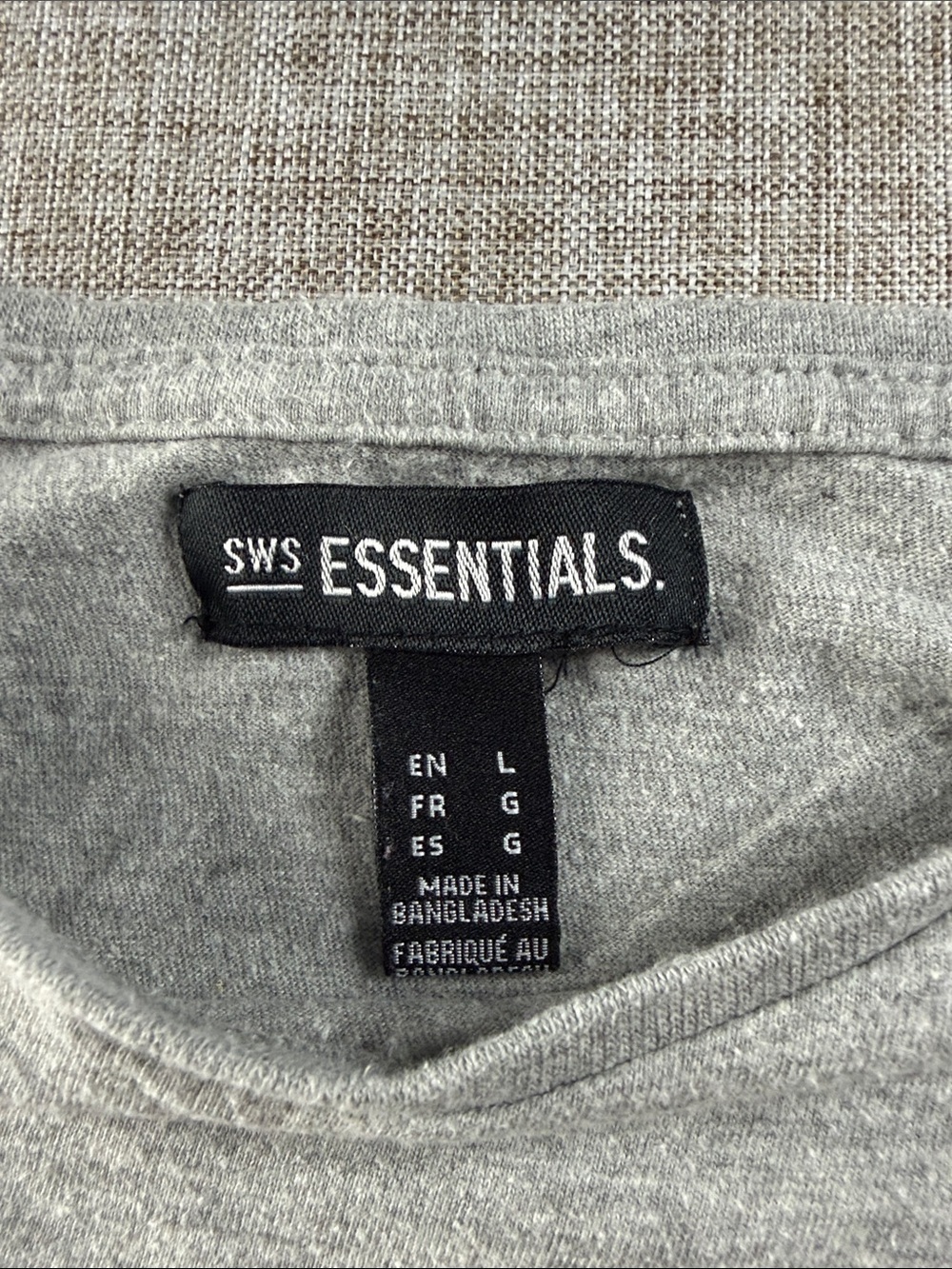 Essentials Women’s Cropped Tee - Heather Gray | size L - Picture 3 of 5